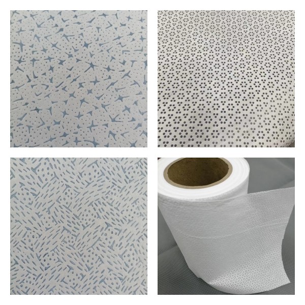 White hydrophilic and oil absorbing plum blossom pattern non-woven fabric /meltblown wipe