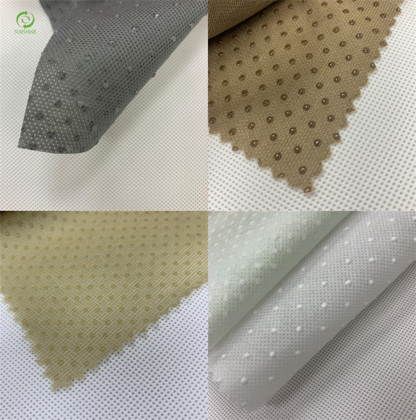 Non-slip Non Woven Fabric PVC Silicone DOT Coated for Carpet Base Cloth 