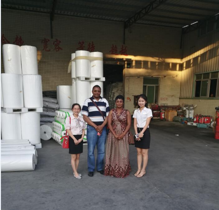 Welcome Mr.Tirus Mwaura from Kenya coming visit sunshine nonwoven fabric company