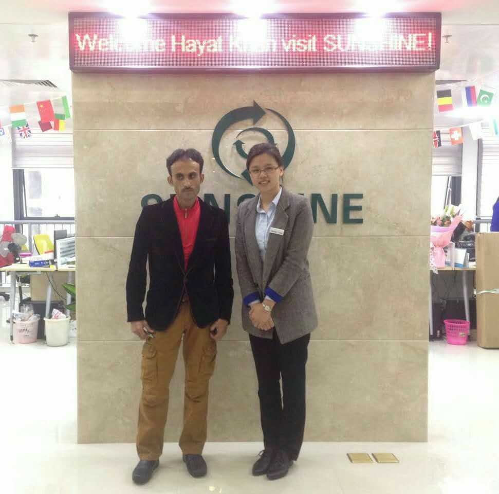 Haya Khan from Pakistan Coming Visit Sunshine Factory  