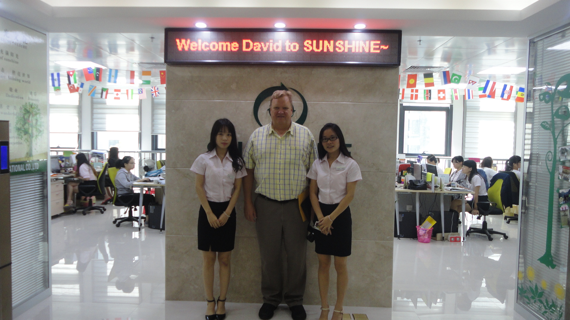 Welcome David to sunshine company